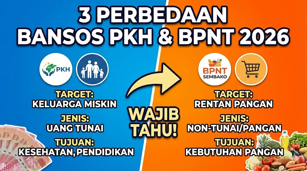 3 Perbedaan Bansos PKH dan BPNT Tahun 2026 yang Wajib Diketahui KPM