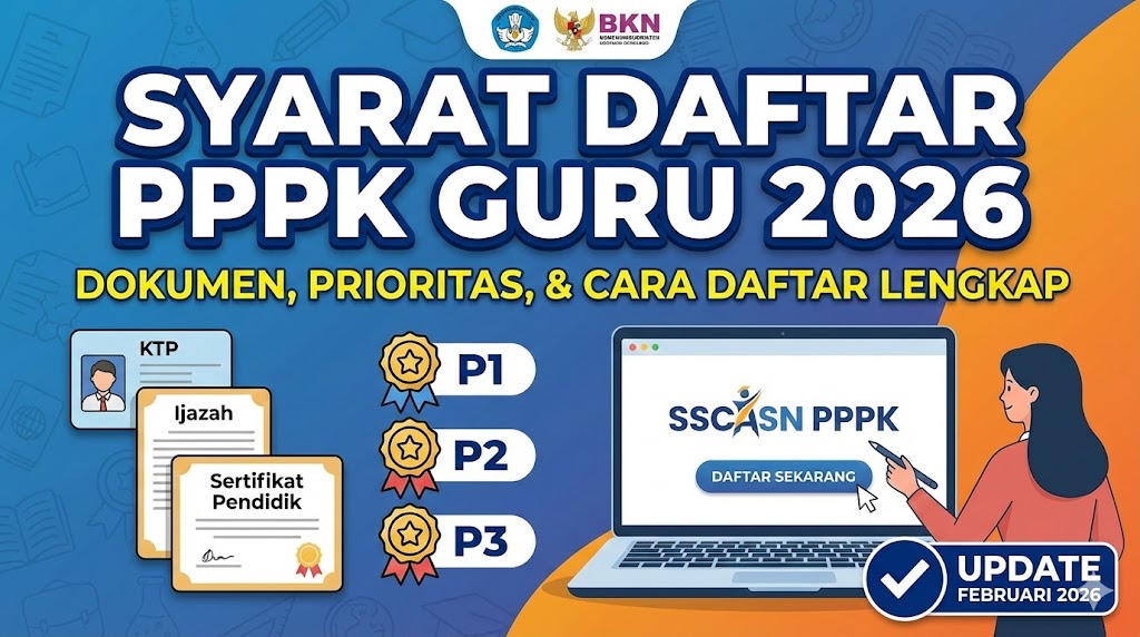 Syarat Daftar PPPK Guru 2026: Dokumen, Kategori Prioritas, dan Cara Pendaftaran
