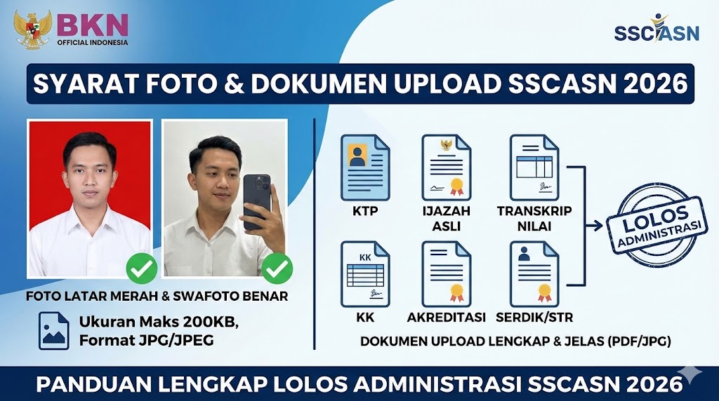 Syarat Foto dan Dokumen Upload SSCASN 2026: Panduan Lengkap Lolos Administrasi